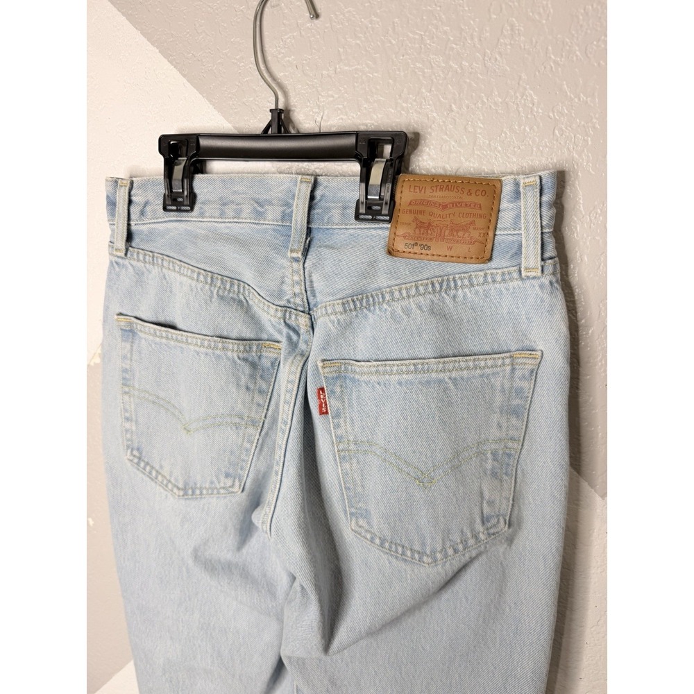 Levi's Premium 501 '90s Jeans Women's 24/30 Light Wash Straight Leg Denim Pants - Picture 7 of 15
